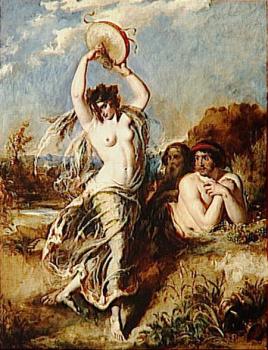 威廉 埃蒂 Bacchante Playing the Tambourine